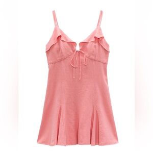Zara linen blend mini dress